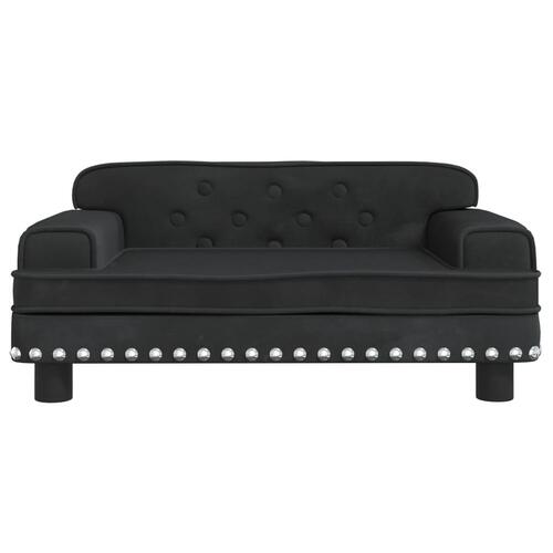 Sofa til børn 70x45x30 cm fløjl sort