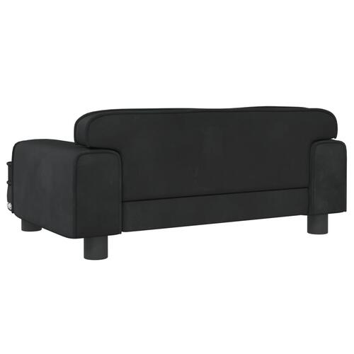 Sofa til børn 70x45x30 cm fløjl sort