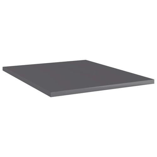 Boghylder 8 stk. 40x50x1,5 cm konstrueret træ grå højglans