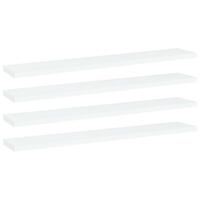 Boghylder 4 stk. 60x10x1,5 cm konstrueret træ hvid
