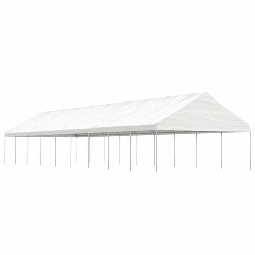 Pavillon med tag 20,07x5,88x3,75 m polyethylen hvid