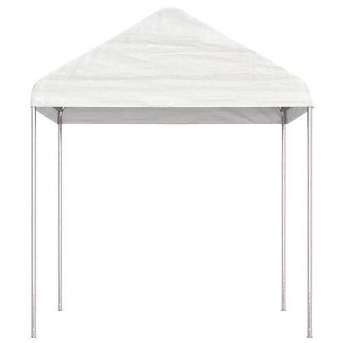 Pavillon med tag 4,46x2,28x2,69 m polyethylen hvid