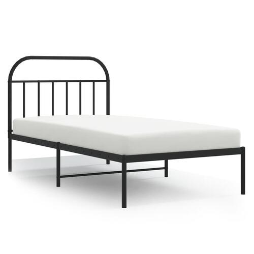 Sengeramme med sengegavl 107x203 cm metal sort