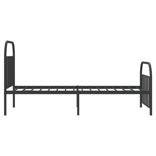 Sengeramme med sengegavl og fodgærde 107x203 cm metal sort