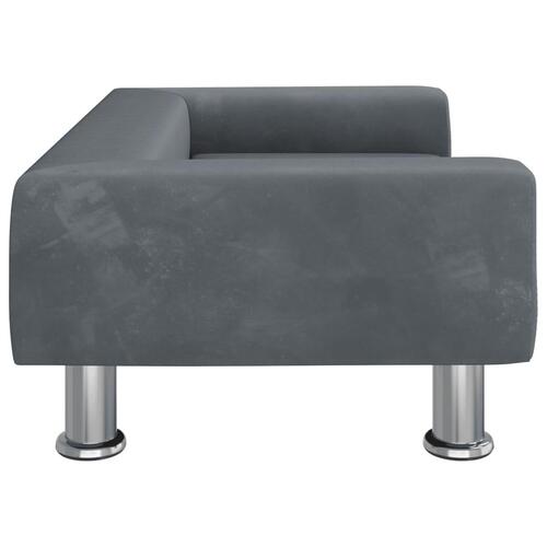 Hundeseng 70x45x26,5 cm velour mørkegrå
