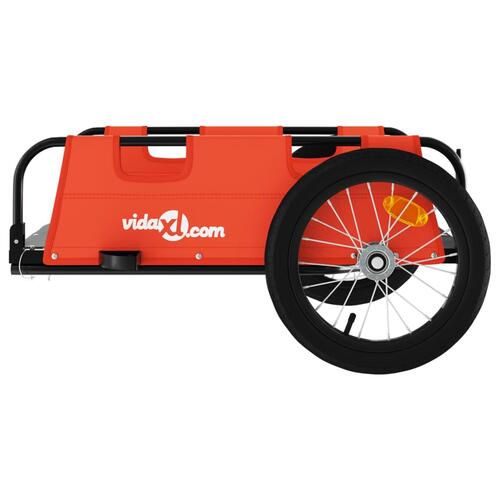 Cykeltrailer til kæledyr oxfordstof og jern orange