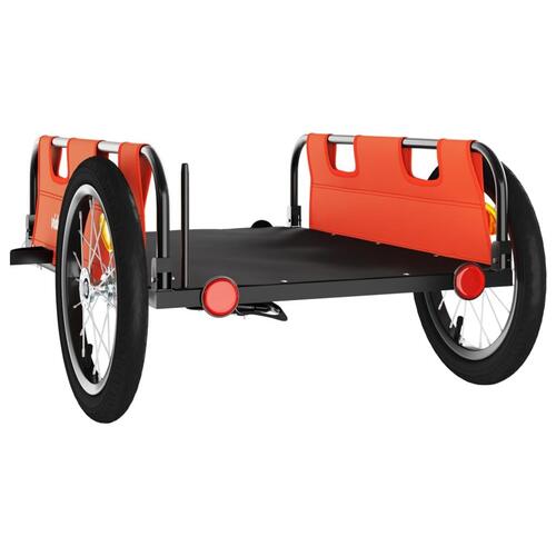Cykeltrailer til kæledyr oxfordstof og jern orange