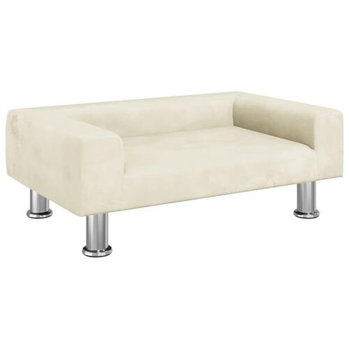 Hundeseng 70x45x26,5 cm velour cremefarvet