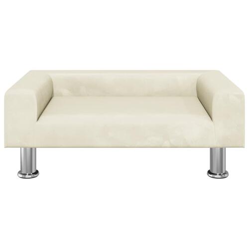 Hundeseng 70x45x26,5 cm velour cremefarvet