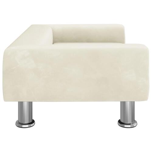 Hundeseng 70x45x26,5 cm velour cremefarvet