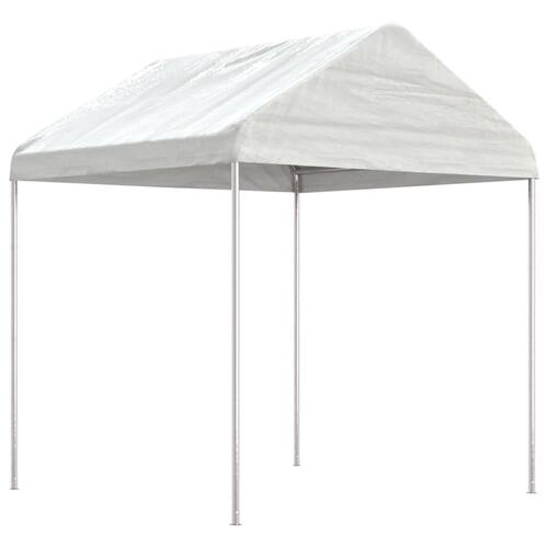 Pavillon med tag 13,38x2,28x2,69 m polyethylen hvid