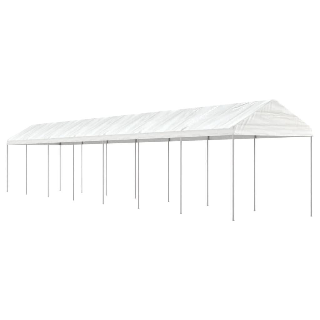Pavillon med tag 15,61x2,28x2,69 m polyethylen hvid