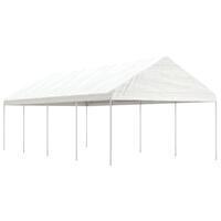 Pavillon med tag 8,92x4,08x3,22 m polyethylen hvid