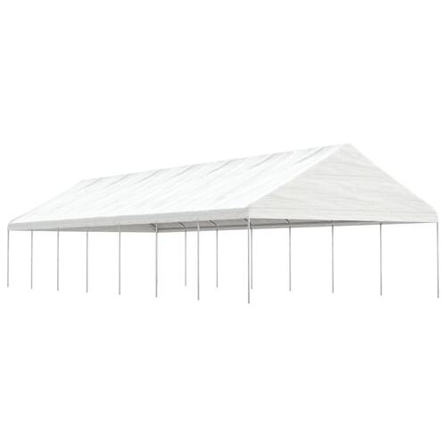 Pavillon med tag 15,61x5,88x3,75 m polyethylen hvid