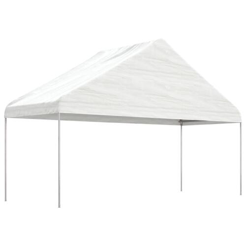 Pavillon med tag 15,61x5,88x3,75 m polyethylen hvid