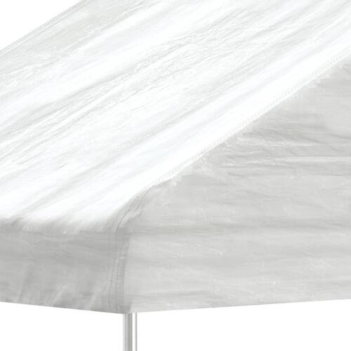 Pavillon med tag 4,46x5,88x3,75 m polyethylen hvid