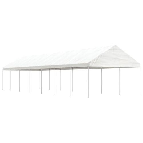 Pavillon med tag 15,61x4,08x3,22 m polyethylen hvid