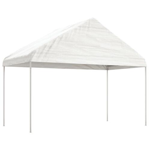 Pavillon med tag 13,38x4,08x3,22 m polyethylen hvid