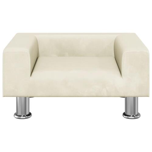 Hundeseng 50x40x26,5 cm velour cremefarvet
