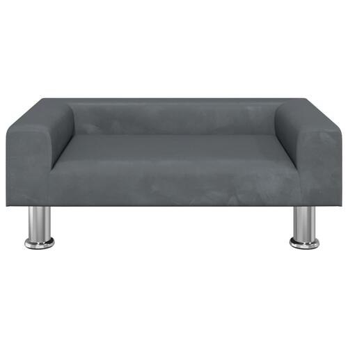 Sofa til børn 70x45x26,5 cm fløjl mørkegrå