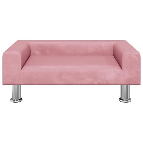 Sofa til børn 70x45x26,5 cm fløjl lyserød