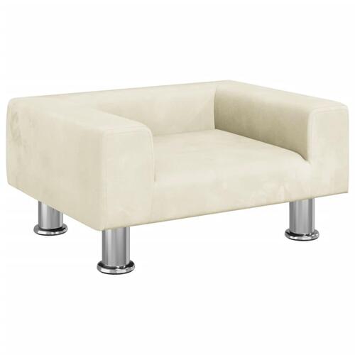 Sofa til børn 50x40x26,5 cm fløjl cremefarvet