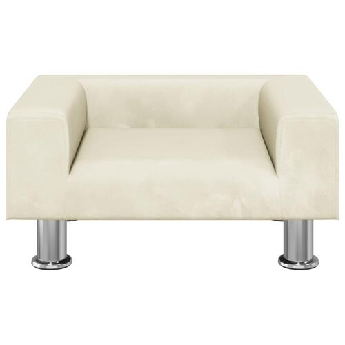 Sofa til børn 50x40x26,5 cm fløjl cremefarvet