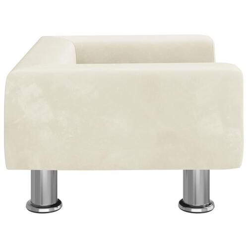 Sofa til børn 50x40x26,5 cm fløjl cremefarvet