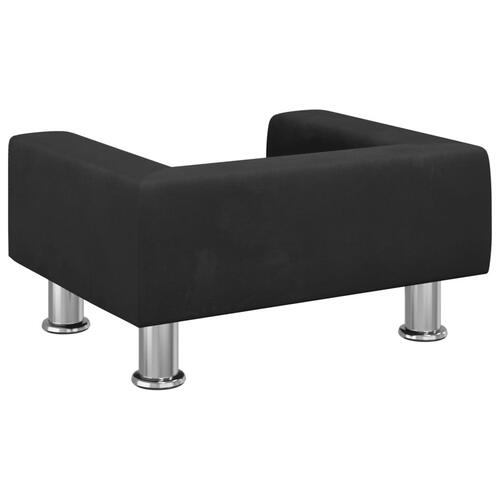 Sofa til børn 50x40x26,5 cm fløjl sort
