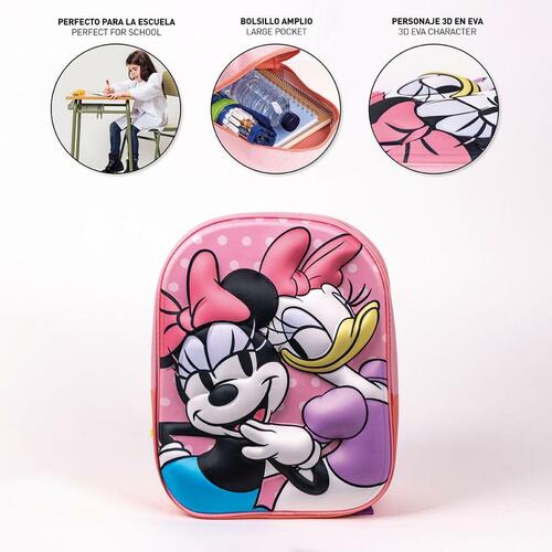 Skoletaske Minnie Mouse Pink 25 x 31 x 10 cm