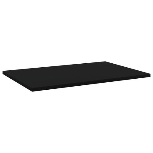 Boghylder 8 stk. 60x40x1,5 cm konstrueret træ sort