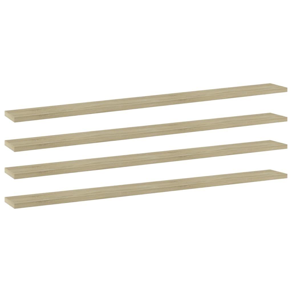 Boghylder 4 stk. 100x10x1,5 cm konstrueret træ sonoma-eg