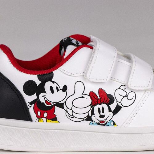 Sportssko til børn Mickey Mouse Velcro Hvid 27