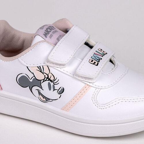 Sportssko til børn Minnie Mouse Velcro Hvid 30