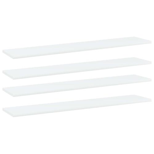 Boghylder 4 stk. 100x20x1,5 cm konstrueret træ hvid