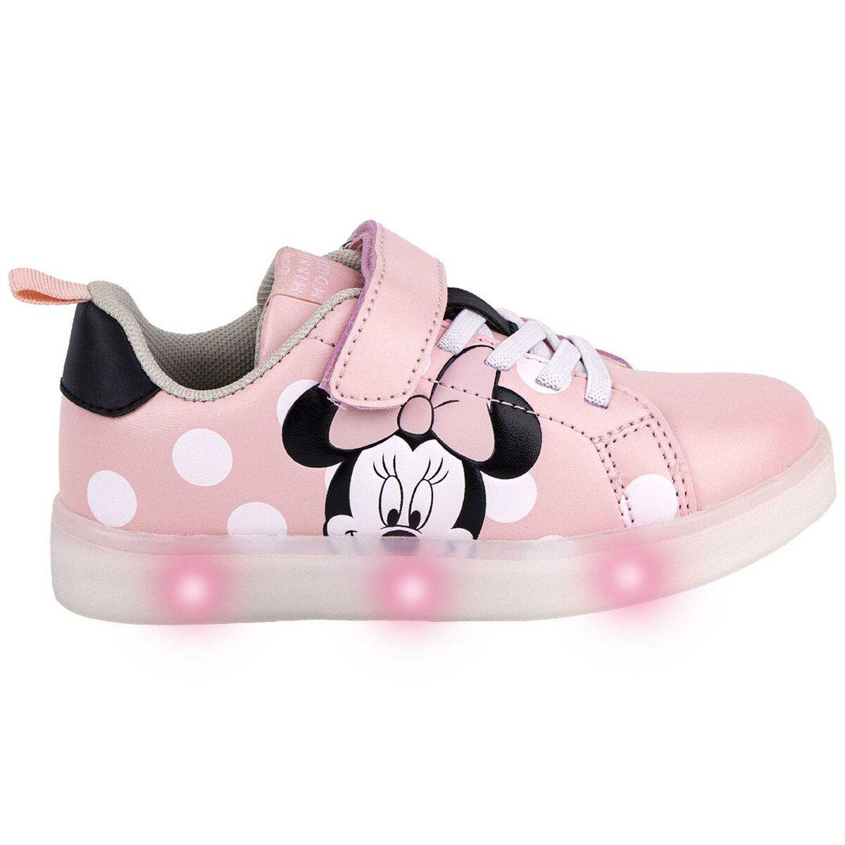 LED Træningssko Minnie Mouse Velcro Pink 25