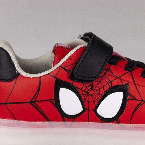 LED Træningssko Spider-Man Velcro Rød 28