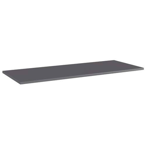 Boghylder 4 stk. 100x40x1,5 cm konstrueret træ grå højglans