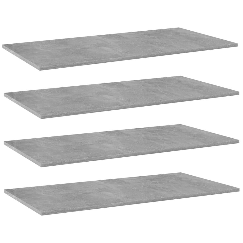 Boghylder 40X10X1,5 Cm Konstrueret Træ Betongrå - 4 / 100 x 50 x 1.5 cm