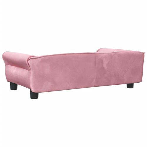 Hundeseng 95x55x30 cm velour lyserød