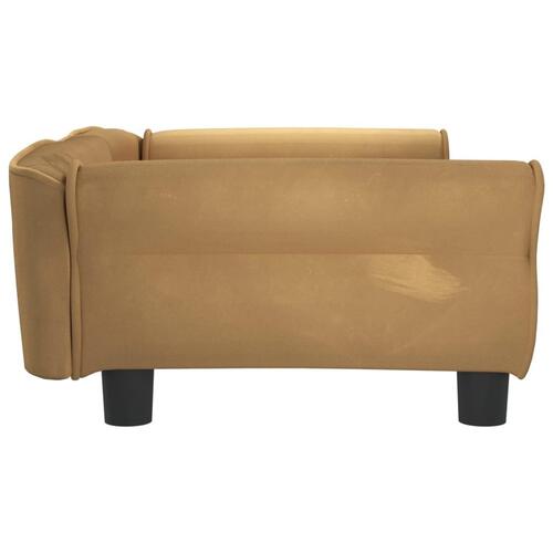 Hundeseng 95x55x30 cm velour brun