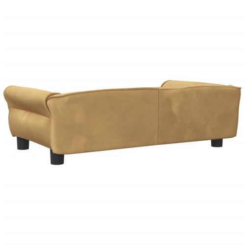 Hundeseng 95x55x30 cm velour brun