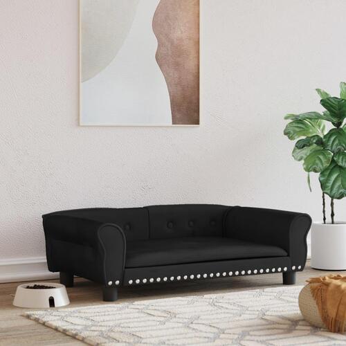 Hundeseng 95x55x30 cm velour sort