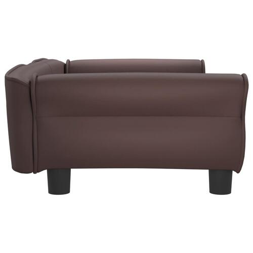 Hundeseng 95x55x30 cm kunstlæder brun