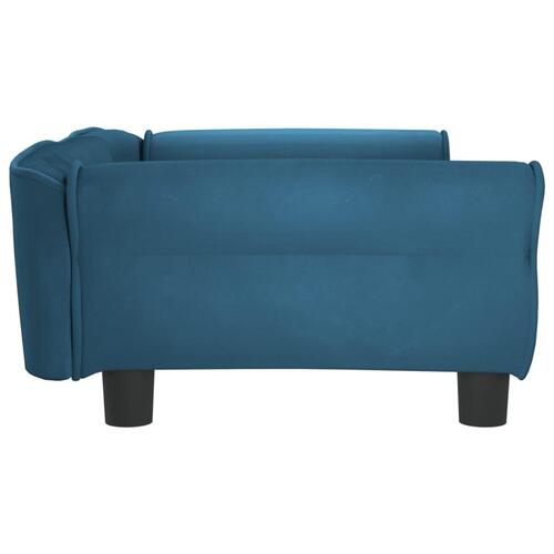 Hundeseng 95x55x30 cm velour blå