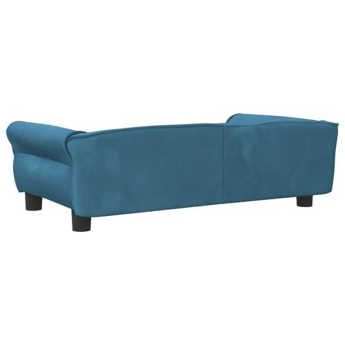 Hundeseng 95x55x30 cm velour blå