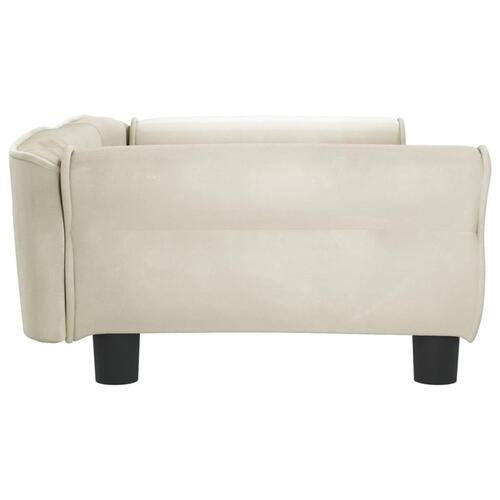 Hundeseng 95x55x30 cm velour cremefarvet