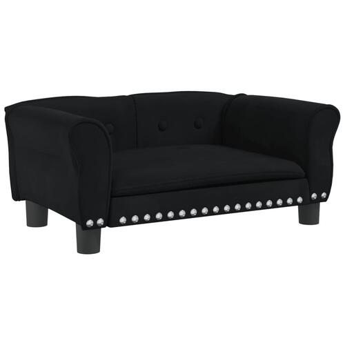Hundeseng 70x45x30 cm velour sort