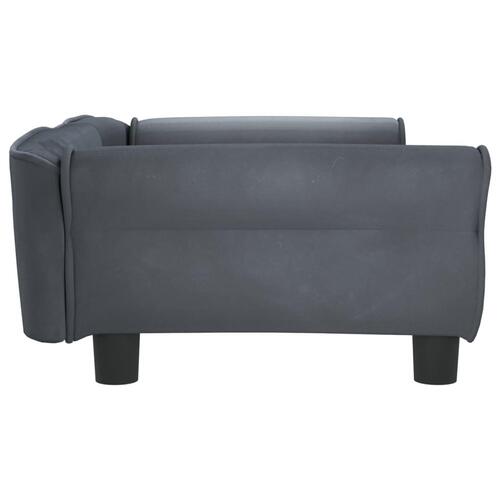 Hundeseng 95x55x30 cm velour mørkegrå