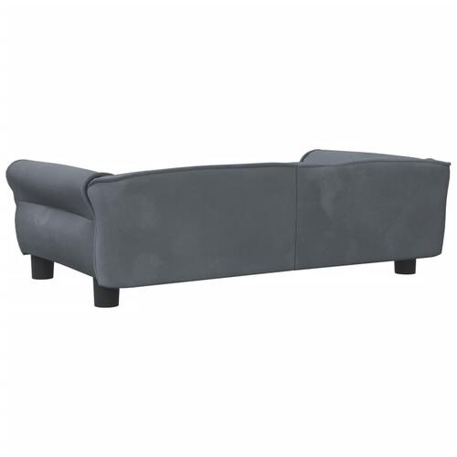 Hundeseng 95x55x30 cm velour mørkegrå